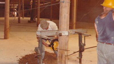 REPAIRING THE STICK SHED'S POLES